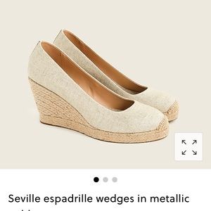 Tan J Crew Size 6 Espadrille barely worn